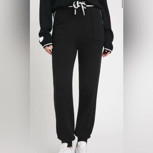 Splendid Elizabeth Cotton Blend Knit Joggers M Black